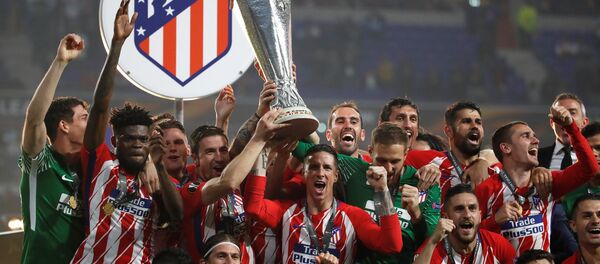 Atlético de Madrid celebra la victoria Atlético de Madrid celebra la victoria - Sputnik Mundo
