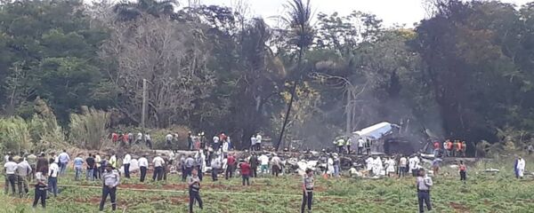 Lugar del siniestro del avión Boeing 737 en La Habana - Sputnik Mundo