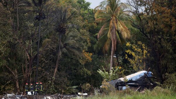 Lugar del siniestro del avión Boeing 737 en La Habana - Sputnik Mundo