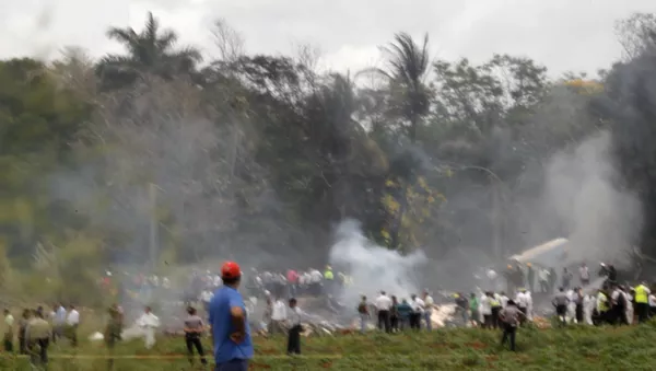 Imágenes del lugar del siniestro del avión en Cuba