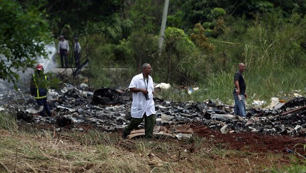 Lugar del siniestro del avión Boeing 737 en La Habana - Sputnik Mundo