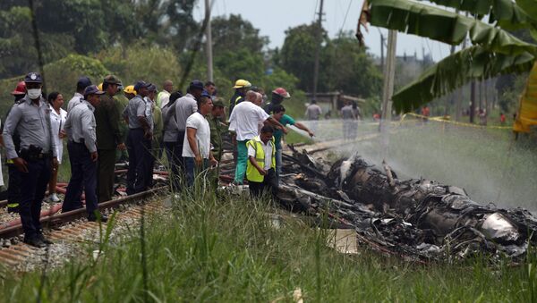 Lugar del siniestro del avión Boeing 737 en La Habana - Sputnik Mundo