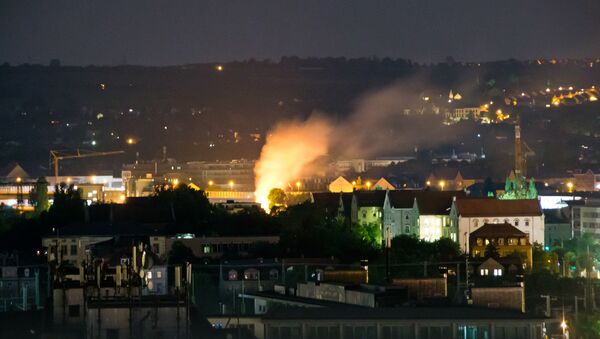 Explosión de una bomba de la II Guerra Mundial en Dresde (Alemania), el 23 de mayo de 2018 - Sputnik Mundo