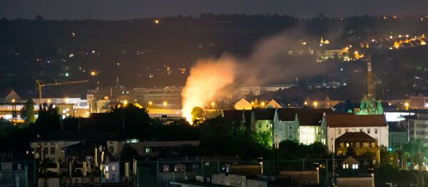 Explosión de una bomba de la II Guerra Mundial en Dresde (Alemania), el 23 de mayo de 2018 Explosión de una bomba de la II Guerra Mundial en Dresde (Alemania), el 23 de mayo de 2018 - Sputnik Mundo