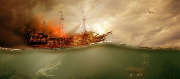 Un buque naufragando, referencial - Sputnik Mundo