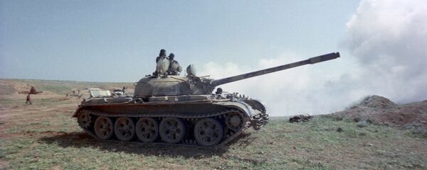 El tanque sirio T-55, creado en la URSS El tanque sirio T-55, creado en la URSS - Sputnik Mundo