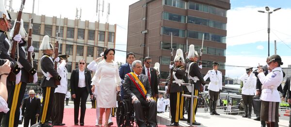 Presidente de Ecuador, Lenín Moreno, a su arribo al palacio legislativo para rendir cuentas de su primer año de gestión - Sputnik Mundo