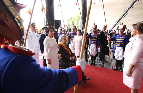 Presidente de Ecuador, Lenín Moreno, a su arribo al palacio legislativo para rendir cuentas de su primer año de gestión - Sputnik Mundo