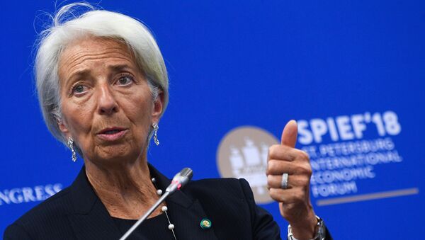 Christine Lagarde, directora gerente del Fondo Monetario Internacional (FMI) Christine Lagarde, directora gerente del Fondo Monetario Internacional (FMI) - Sputnik Mundo