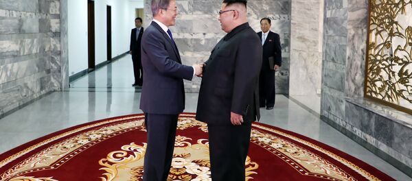 Kim y Moon celebran una segunda cumbre en la zona desmilitarizada - Sputnik Mundo