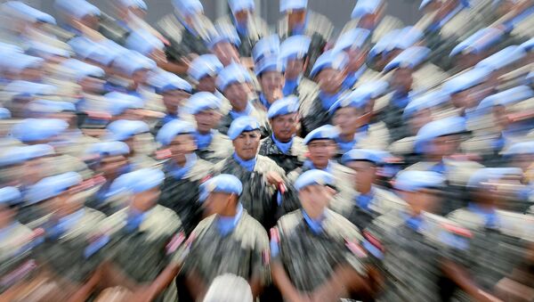 Un contingente de cascos azules (Archivo) - Sputnik Mundo