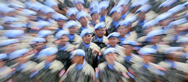 Un contingente de cascos azules (Archivo) - Sputnik Mundo