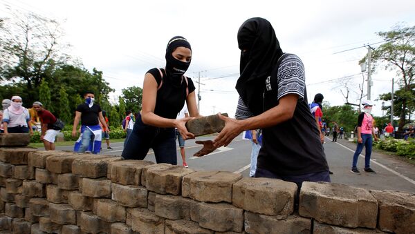 Protestas en Managua, Nicaragua - Sputnik Mundo