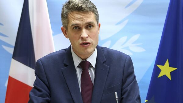 Gavin Williamson, ministro de Defensa británico - Sputnik Mundo