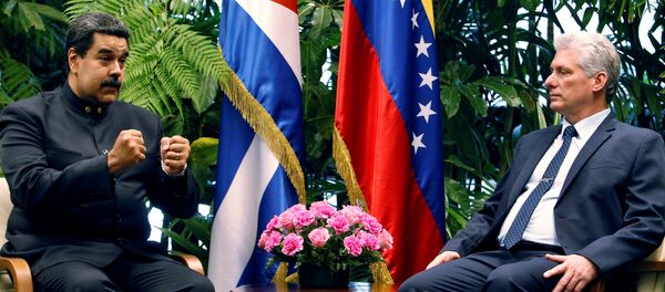 El presidente de Venezuela, Nicolás Maduro, y su homólogo cubano, Miguel Díaz-Canel El presidente de Venezuela, Nicolás Maduro, y su homólogo cubano, Miguel Díaz-Canel - Sputnik Mundo