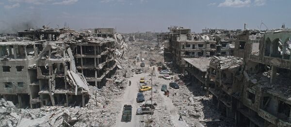 El campo de refugiados palestinos Yarmuk situado en el sur de Damasco - Sputnik Mundo