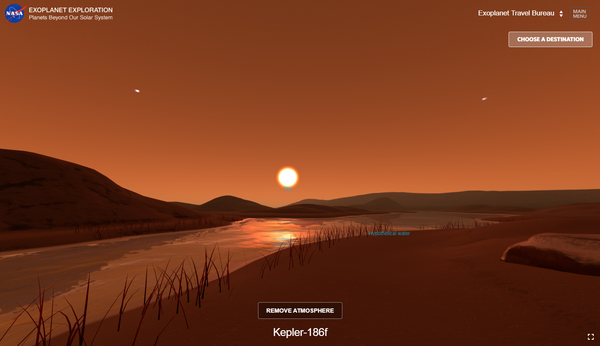 Una visión artística de la superficie del exoplaneta Kepler-186f - Sputnik Mundo