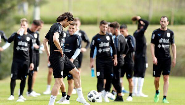 El equipo de fútbol de Uruguay se prepara para el Mundial - Sputnik Mundo