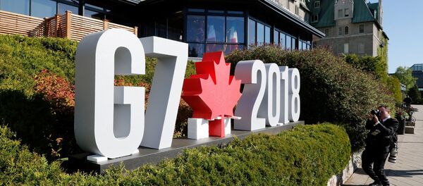 Logo de la reunión del G7 en Canadá - Sputnik Mundo