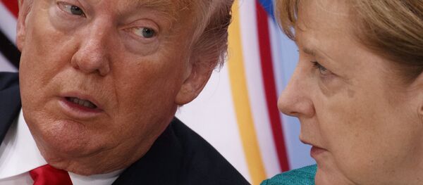 El presidente de Estados Unidos, Donald Trump y la canciller alemana, Angela Merkel El presidente de Estados Unidos, Donald Trump y la canciller alemana, Angela Merkel - Sputnik Mundo