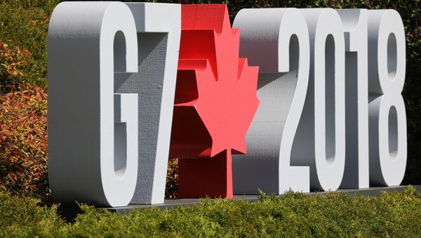 Logo de la reunión del G7 en Canadá - Sputnik Mundo