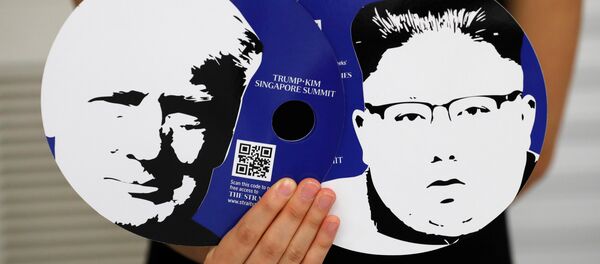 Imágenes de Donald Trump y Kim Jong-un - Sputnik Mundo