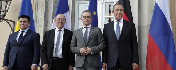 Los cancilleres de Exteriores del Cuarteto de Normandía Los cancilleres de Exteriores del Cuarteto de Normandía - Sputnik Mundo