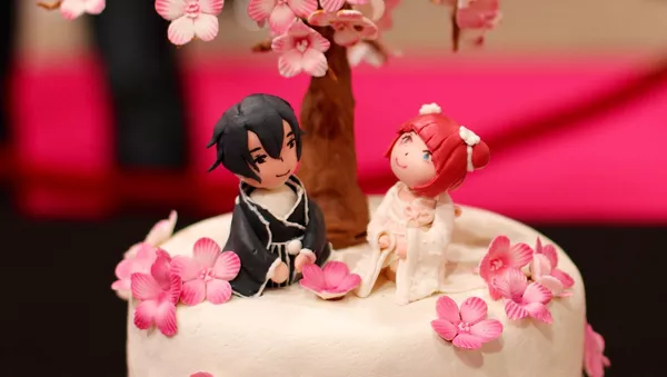 Un pastél de bodas con muñecas japoneses (imagen referencial) - Sputnik Mundo