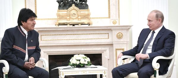 Presidente de Bolivia, Evo Morales y presidente de Rusia, Vladímir Putin - Sputnik Mundo
