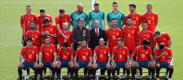 Soccer Football - FIFA World Cup - Spain Squad Official Team Photo - Madrid, Spain - June 5, 2018 The Spain squad pose for a team photo Soccer Football - FIFA World Cup - Spain Squad Official Team Photo - Madrid, Spain - June 5, 2018 The Spain squad pose for a team photo - Sputnik Mundo
