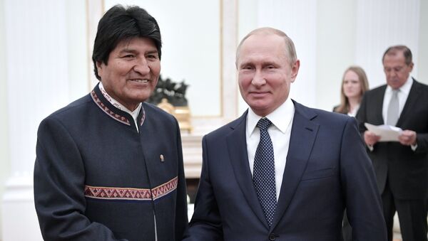 Presidente de Bolivia, Evo Morales y presidente de Rusia, Vladímir Putin - Sputnik Mundo