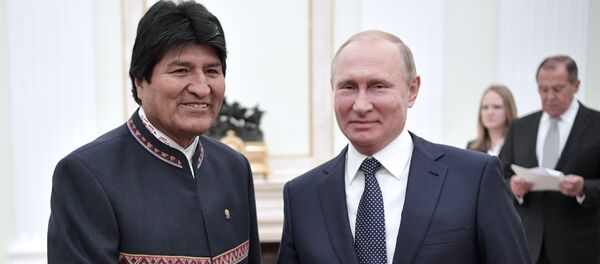 Presidente de Bolivia, Evo Morales y presidente de Rusia, Vladímir Putin - Sputnik Mundo