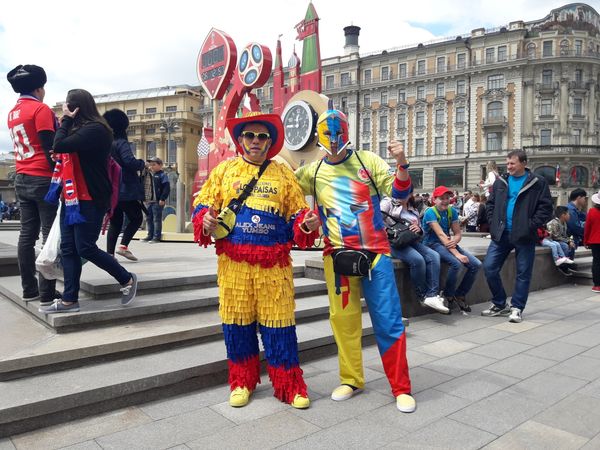 El hincha colombiano Rodolfo Noreña (i) El hincha colombiano Rodolfo Noreña (i) - Sputnik Mundo
