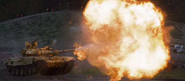 Tanque T-90A durante la feria Russia Arms Expo - Sputnik Mundo