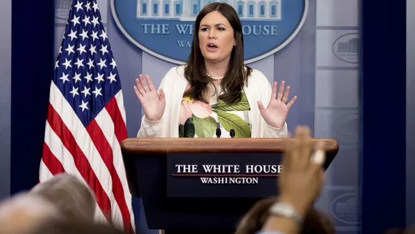 Sarah Sanders, la portavoz de la Casa Blanca - Sputnik Mundo