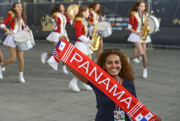 An Iranian national football team fan waving a scarf ahead of a group stage World Cup match between Morocco and Iran at St. Petersburg stadium. - Sputnik Mundo