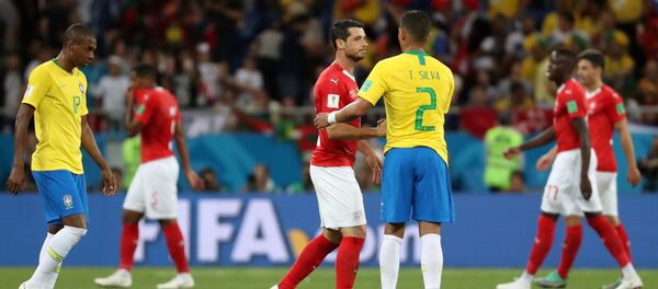 El partido entre Brasil y Suiza - Sputnik Mundo