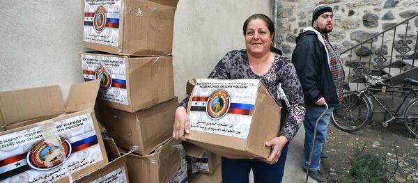 Rusia entrega ayuda humanitaria al pueblo sirio (archivo) Rusia entrega ayuda humanitaria al pueblo sirio (archivo) - Sputnik Mundo