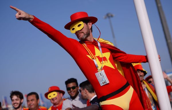 Dinosaurios, llamas y Superman: así se visten los fans durante el Mundial de fútbol - Sputnik Mundo