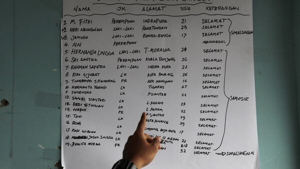 La lista de los sobrevivientes del naufragio en Indonesia La lista de los sobrevivientes del naufragio en Indonesia - Sputnik Mundo