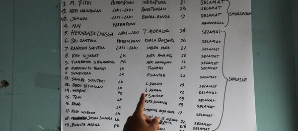 La lista de los sobrevivientes del naufragio en Indonesia - Sputnik Mundo