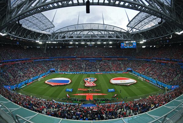El partido entre Rusia y Egipto en San Petersburgo - Sputnik Mundo