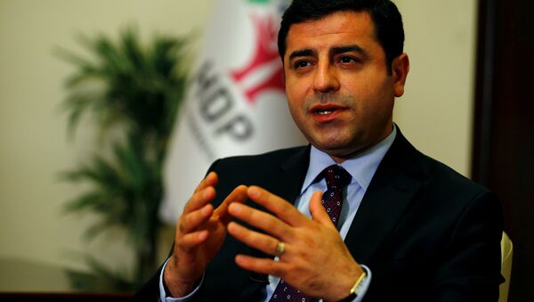 The leader of Turkey's pro-Kurdish opposition Peoples' Democratic Party (HDP) Selahattin Demirtas (File) - Sputnik Mundo