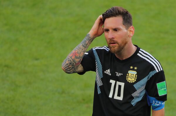 Lionel Messi, jugador de Argentina - Sputnik Mundo