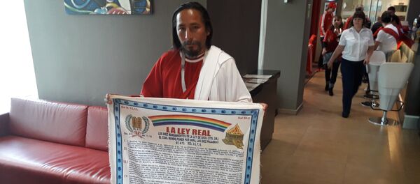 David el 'Israelita' Chauca, también conocido como 'hincha bíblico' - Sputnik Mundo