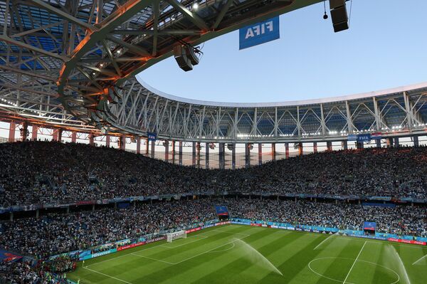 El Estadio de Nizhni Nóvgorod momentos antes del partido entre Argentina y Croacia - Sputnik Mundo