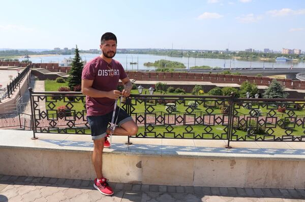 El colombiano Didier Urrego en Kazán a orillas del río Volga El colombiano Didier Urrego en Kazán a orillas del río Volga - Sputnik Mundo