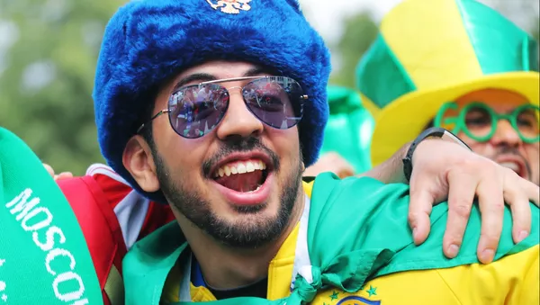 Hincha brasileño en Rusia - Sputnik Mundo