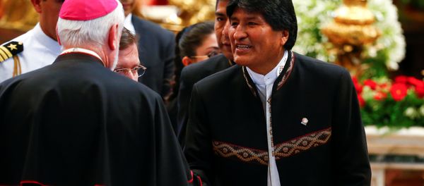 El presidente de Bolivia, Evo Morales, en Vaticano El presidente de Bolivia, Evo Morales, en Vaticano - Sputnik Mundo