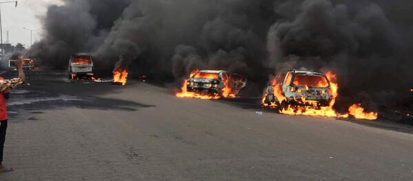 Lugar de la explosión en Lagos, Nigeria - Sputnik Mundo